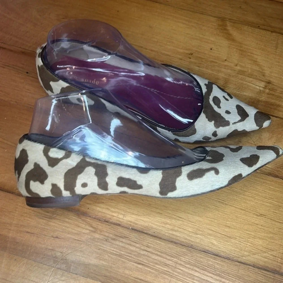 KATE SPADE Emma Dyed Calf Fur Flat Shoes Size 7B - Picture 5 of 7